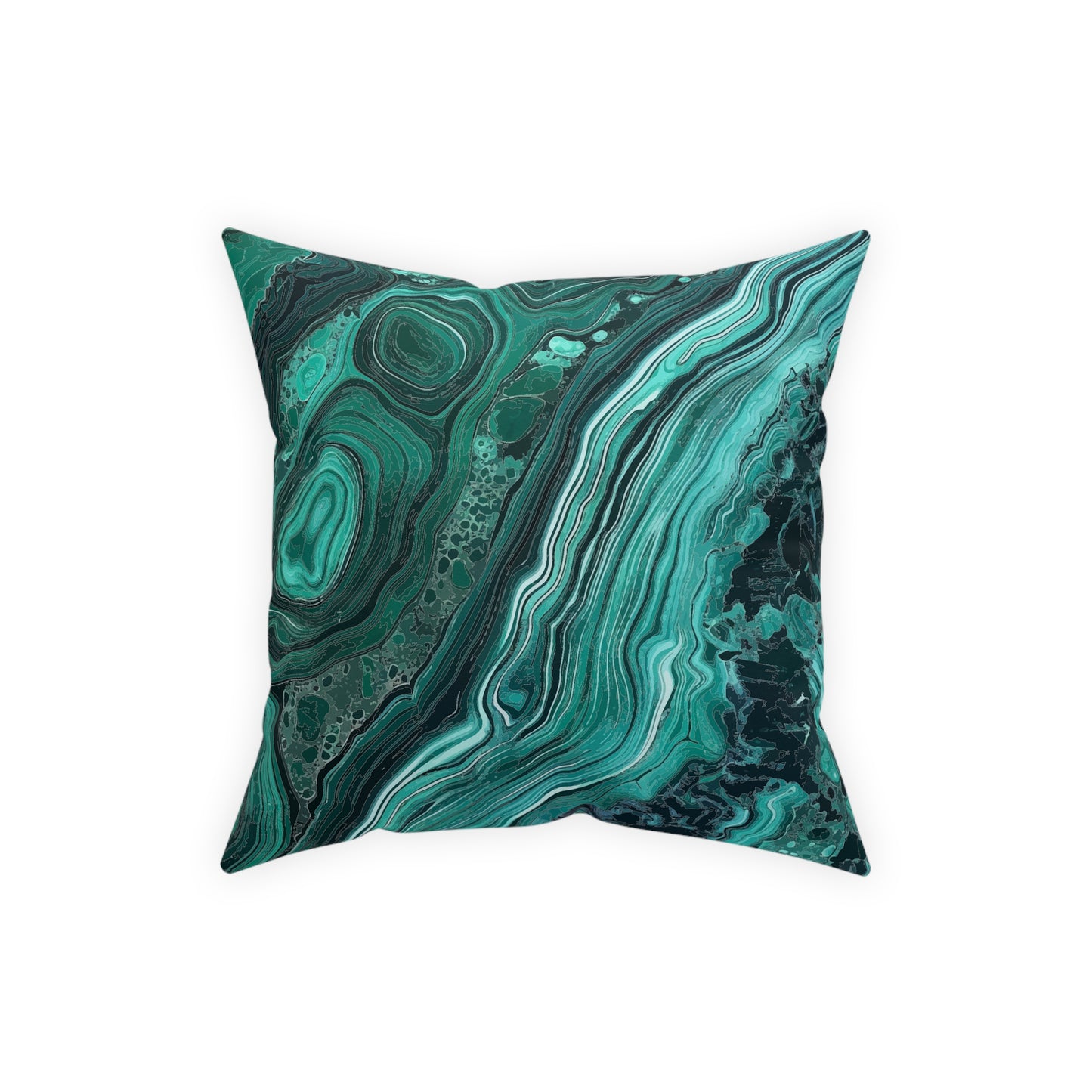 Malachite Print Broadcloth Pillow