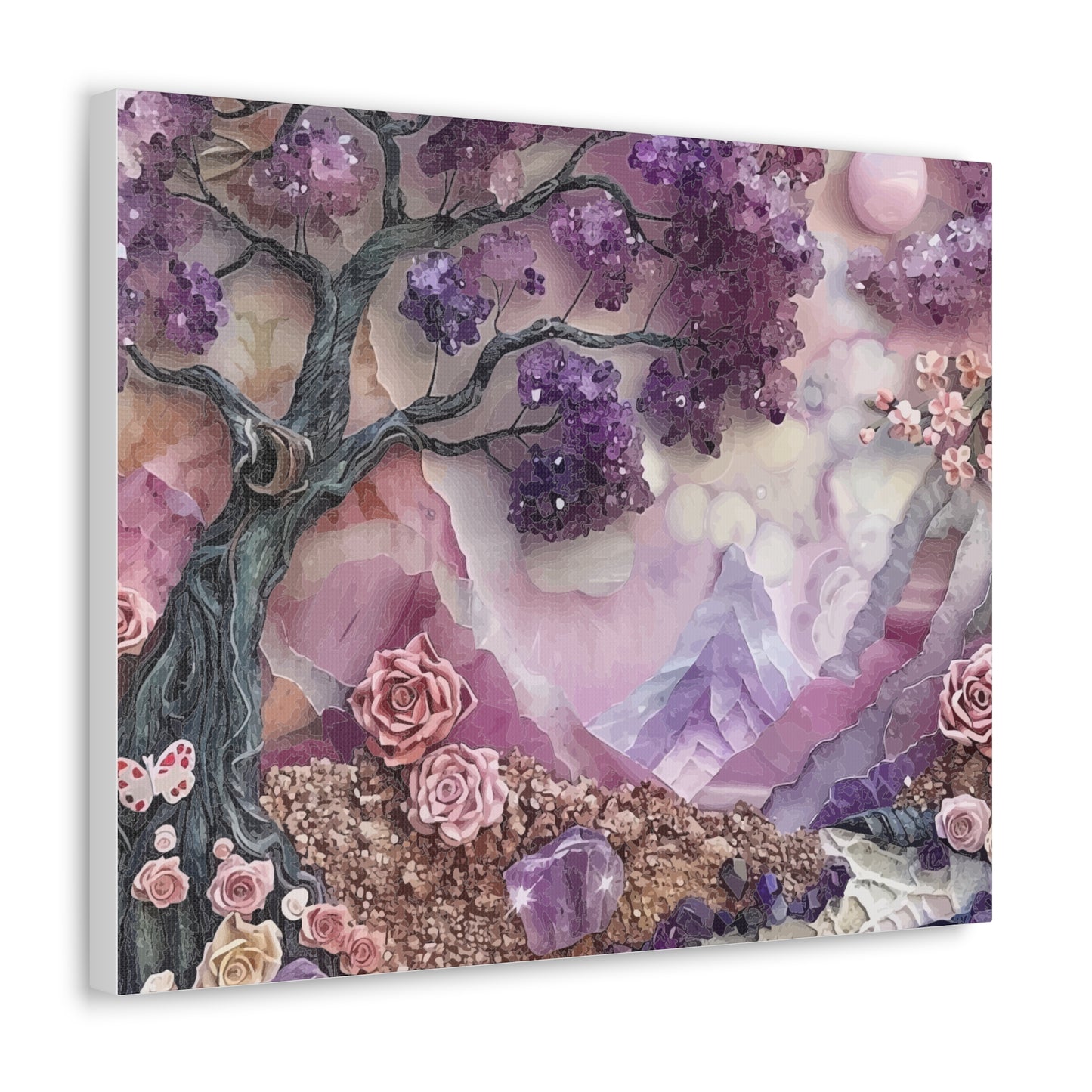 Blooms of Spirit Amethyst Rose Quartz Canvas Gallery Print