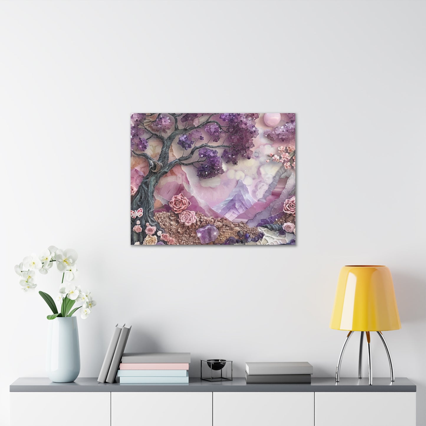 Blooms of Spirit Amethyst Rose Quartz Canvas Gallery Print